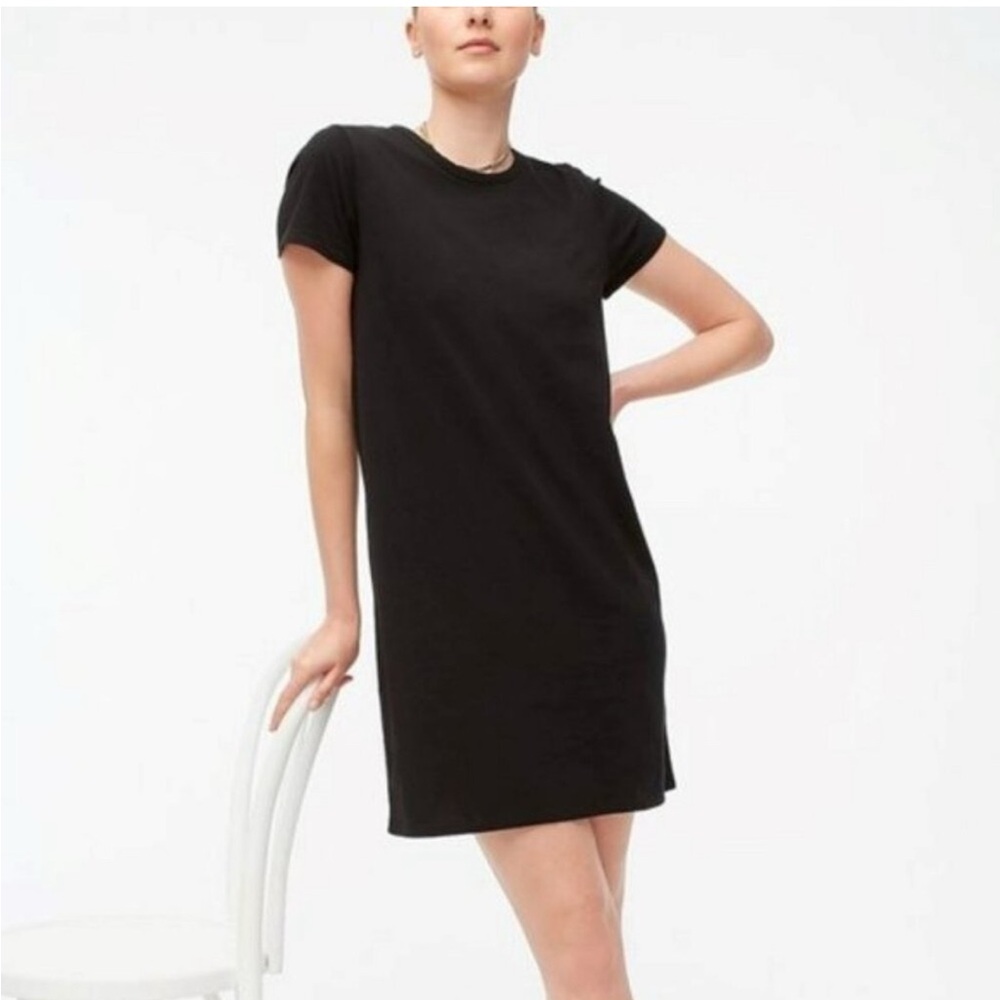 J.Crew Black Cotton T-shirt Dress xxs
